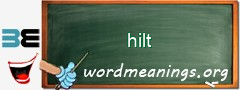 WordMeaning blackboard for hilt